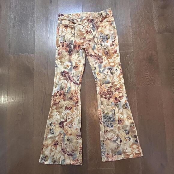 Musera Denim - Musera Floral Patterned Flare Pants Size 29 70's Style 100% Cotton